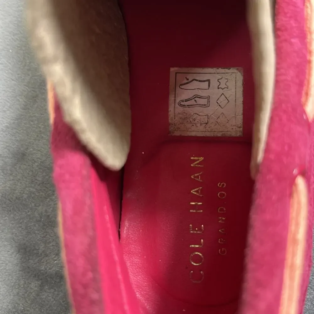 Cole Haan Girls Driving Shoes Pink Suede Slip On Moccasins Loafers Sz 2 Grand.OS